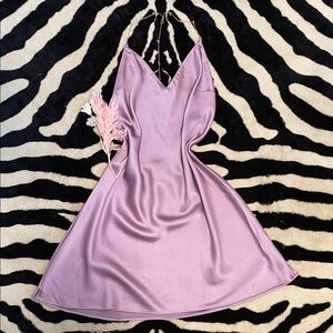 Victoria’s Secret Satin Slip Dress with chain
